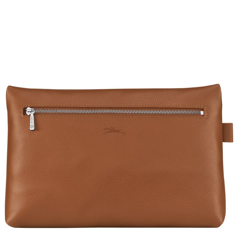 Brown Longchamp Le Foulonné Men Toiletry Bags | US-732ZYLXOT
