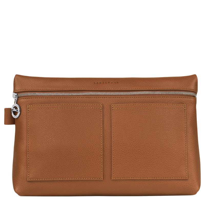Brown Longchamp Le Foulonné Men Toiletry Bags | US-732ZYLXOT