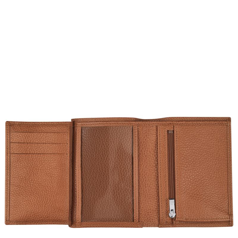 Brown Longchamp Le Foulonné Men Wallet | US-743EVZQTC