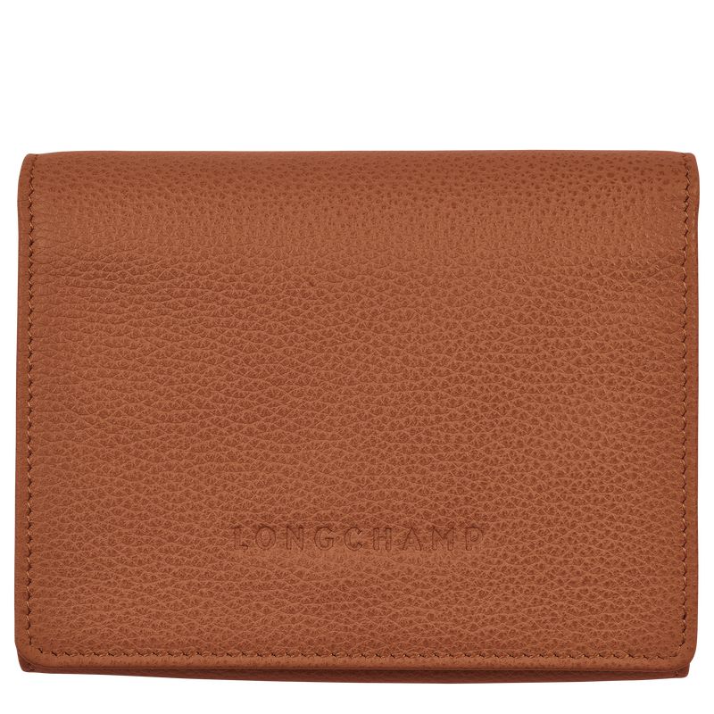Brown Longchamp Le Foulonné Men Wallet | US-417JXZCTH
