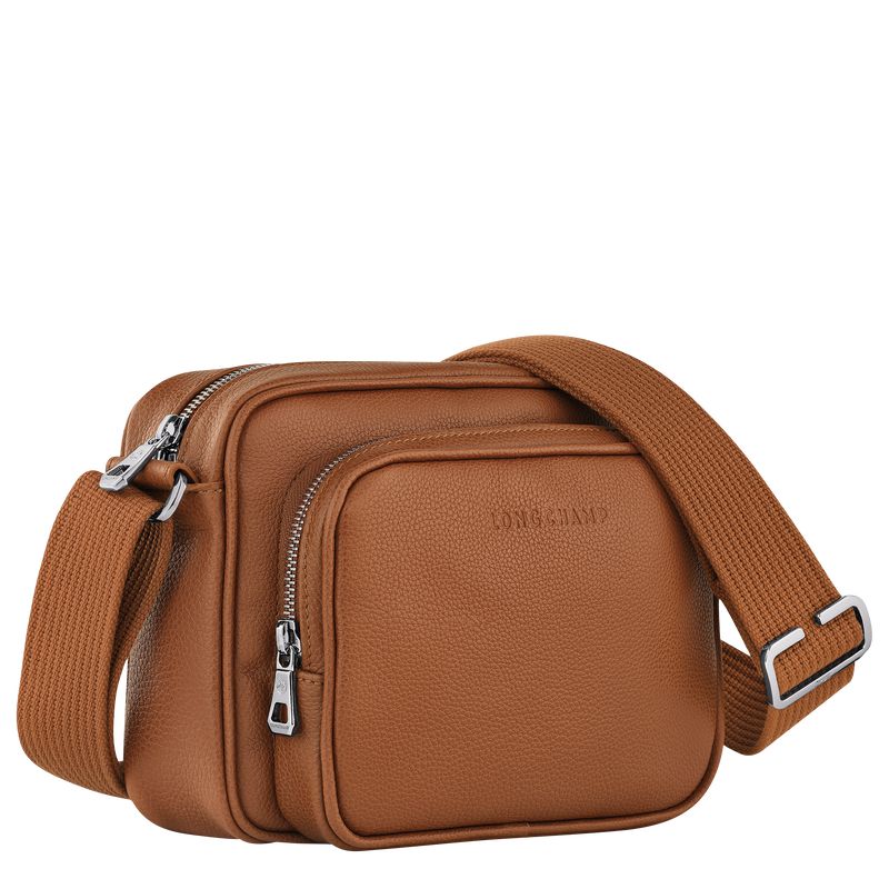 Brown Longchamp Le Foulonné S Camera Men Crossbody Bag | US-795ZBRTOA