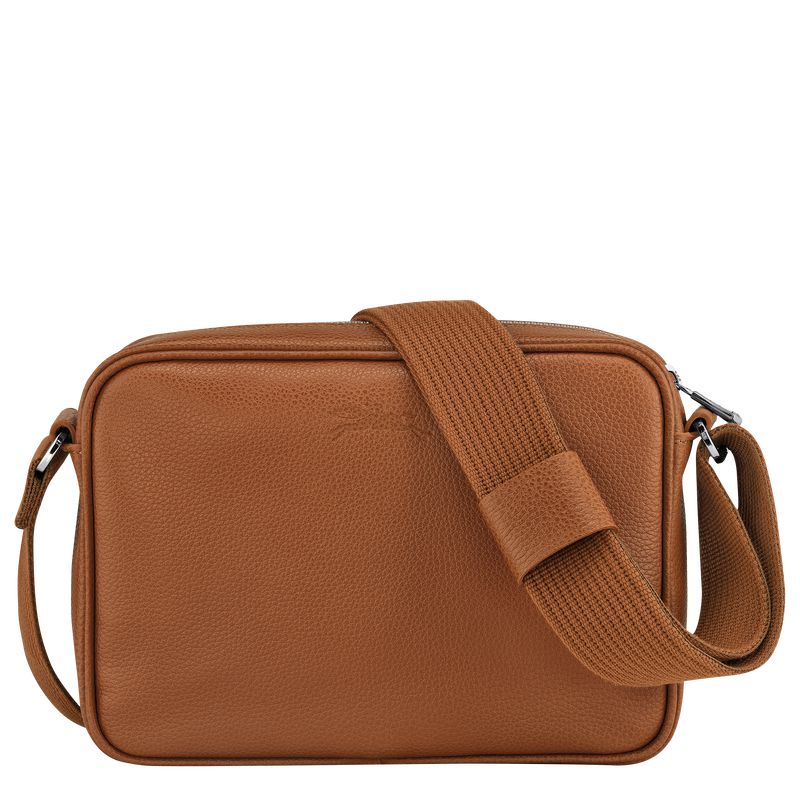 Brown Longchamp Le Foulonné S Camera Men Crossbody Bag | US-795ZBRTOA