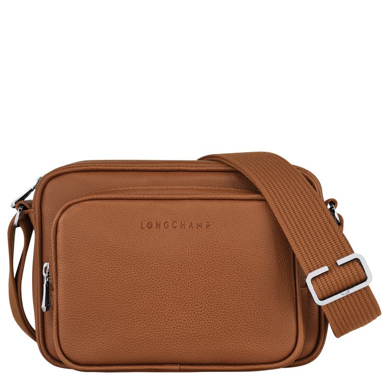 Brown Longchamp Le Foulonné S Camera Men Crossbody Bag | US-795ZBRTOA