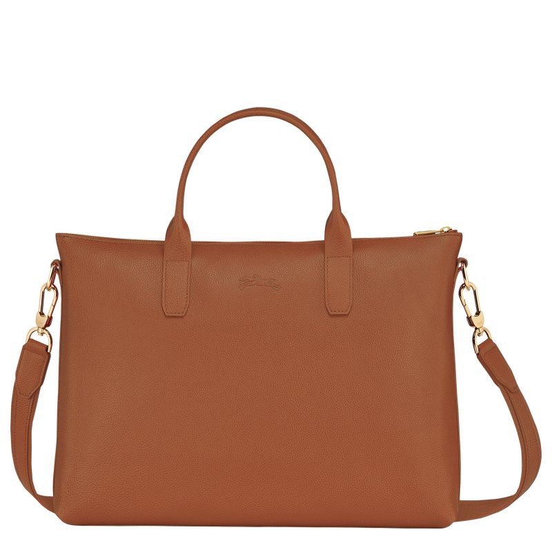Brown Longchamp Le Foulonné S Men Briefcase | US-036RUDKTP