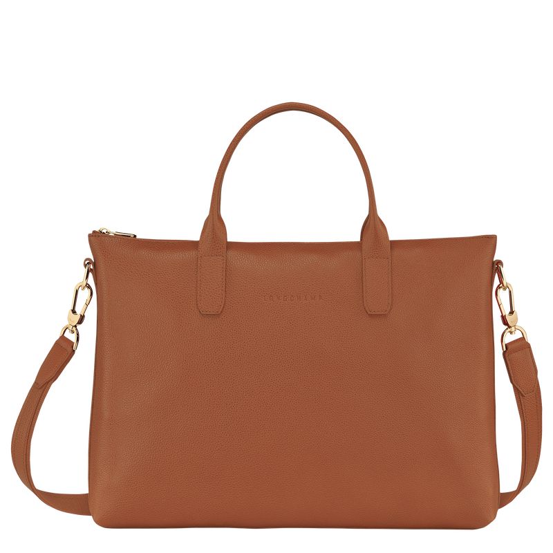 Brown Longchamp Le Foulonné S Men Briefcase | US-036RUDKTP