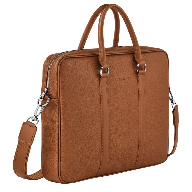 Brown Longchamp Le Foulonné S Men Briefcase | US-256HWXFOJ