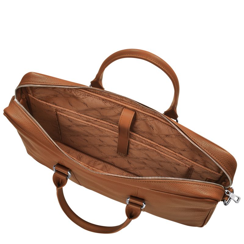 Brown Longchamp Le Foulonné S Men Briefcase | US-256HWXFOJ