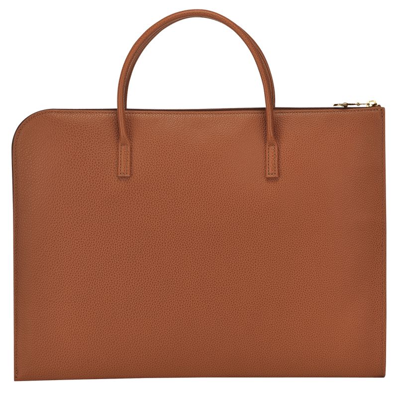 Brown Longchamp Le Foulonné S Men Briefcase | US-503BRJPZW