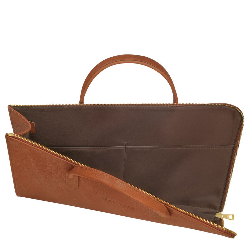 Brown Longchamp Le Foulonné S Men Briefcase | US-503BRJPZW