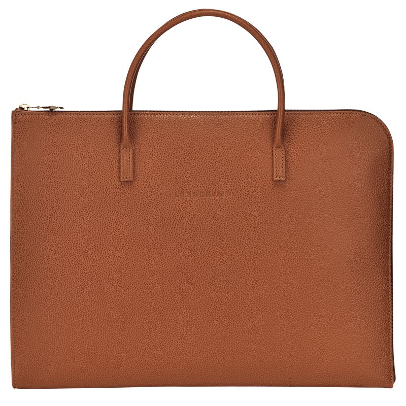 Brown Longchamp Le Foulonné S Women Briefcase | US-015VTPFCH
