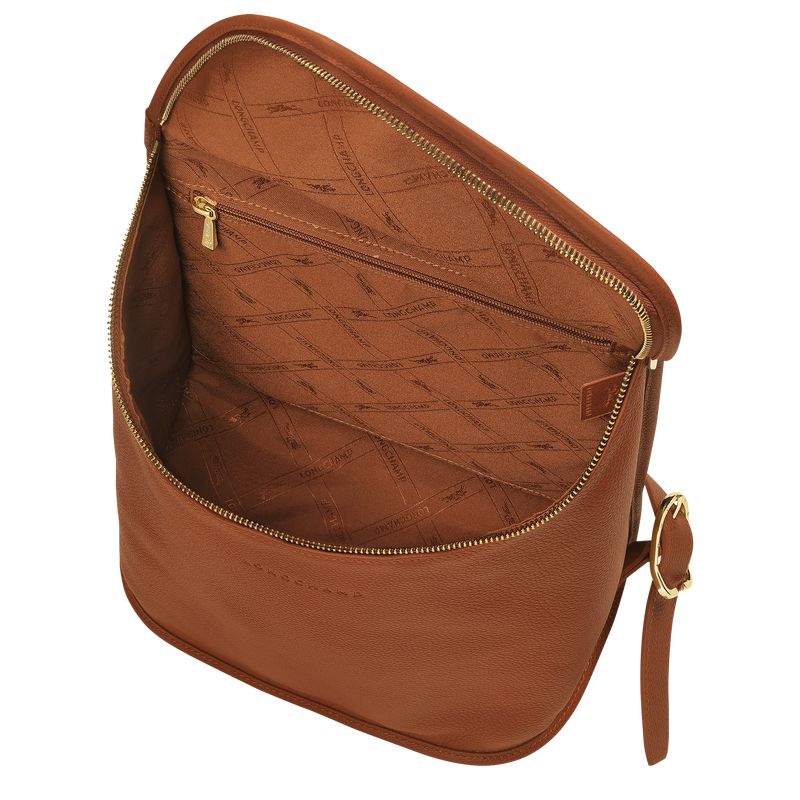 Brown Longchamp Le Foulonné Women Backpack | US-104QKBLJY