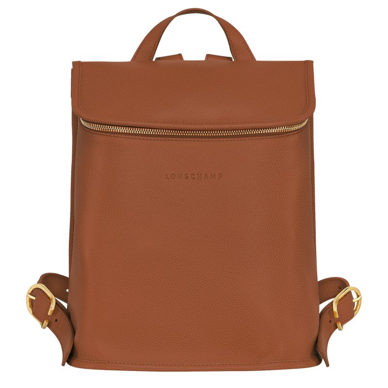 Brown Longchamp Le Foulonné Women Backpack | US-104QKBLJY