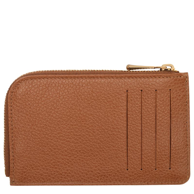 Brown Longchamp Le Foulonné Women Card Holder | US-367YNRKWQ