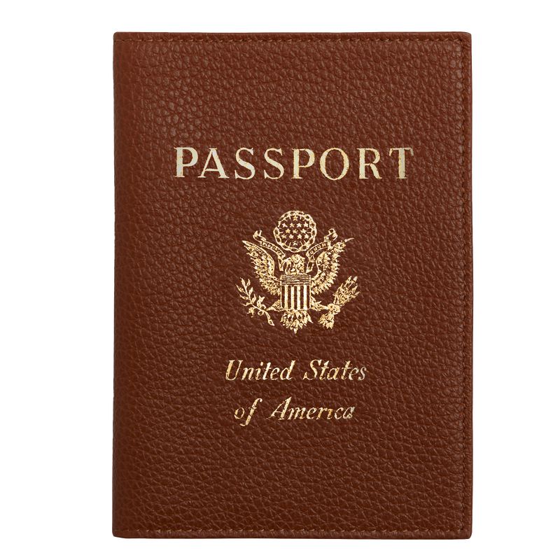 Brown Longchamp Le Foulonné Women Passport Holder | US-065EUVOWQ