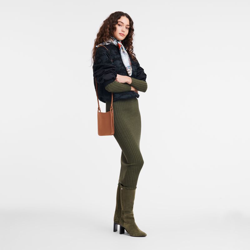 Brown Longchamp Le Foulonné Women Phone Case | US-635KQFAGN