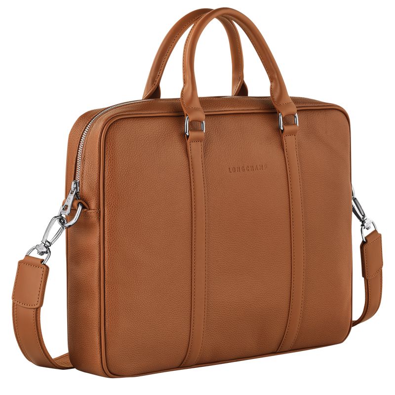 Brown Longchamp Le Foulonné Xs Men Briefcase | US-201BGFRHN