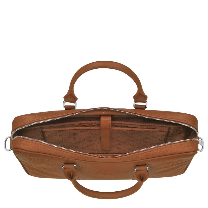 Brown Longchamp Le Foulonné Xs Men Briefcase | US-201BGFRHN
