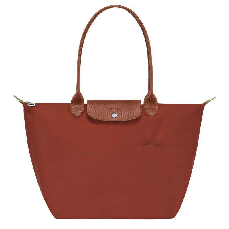 Brown Longchamp Le Pliage Green L Women Tote Bag | US-743YFOVUW