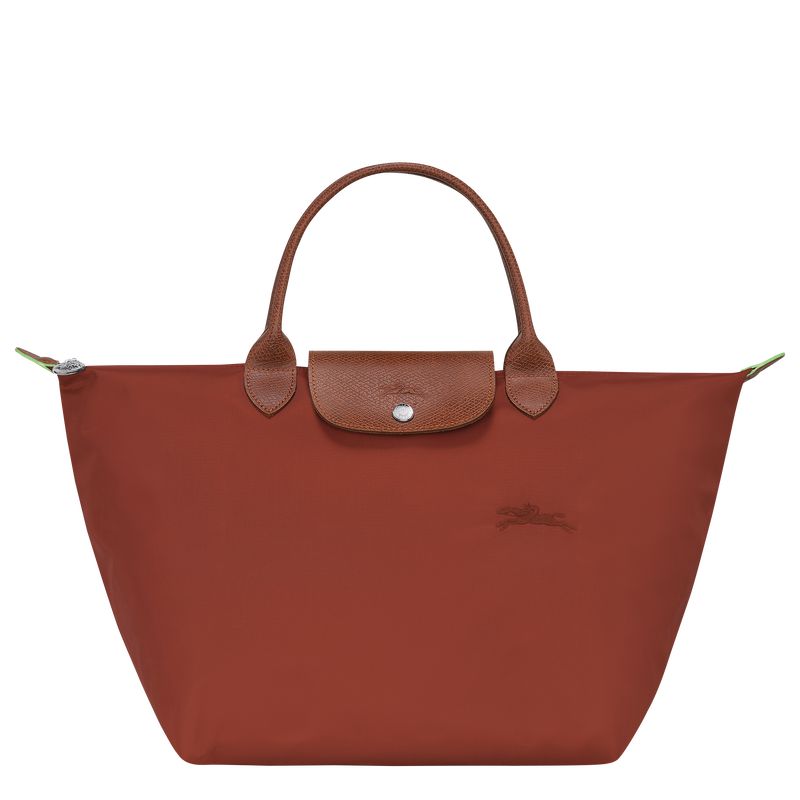 Brown Longchamp Le Pliage Green M Women Handbag | US-782YVUQHZ