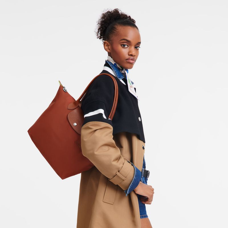 Brown Longchamp Le Pliage Green M Women Tote Bag | US-017DZAIGF