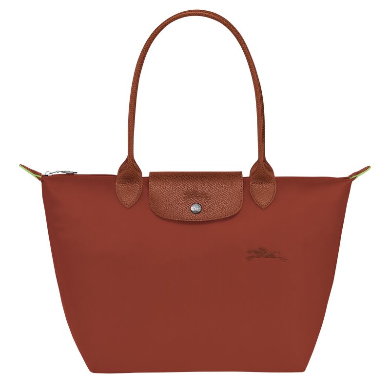 Brown Longchamp Le Pliage Green M Women Tote Bag | US-017DZAIGF