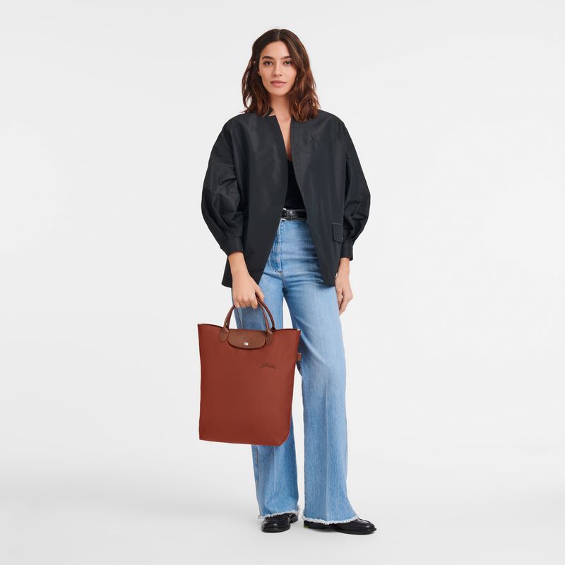 Brown Longchamp Le Pliage Green M Women Tote Bag | US-624ZGTFJW
