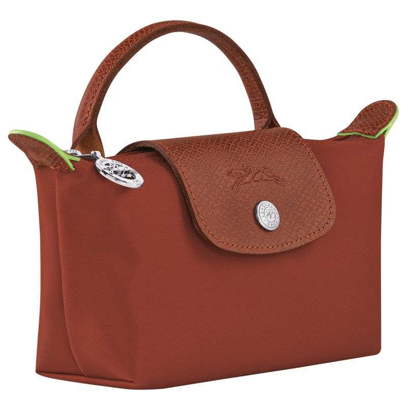 Brown Longchamp Le Pliage Green With Handle Men Pouch | US-583XKFEMC