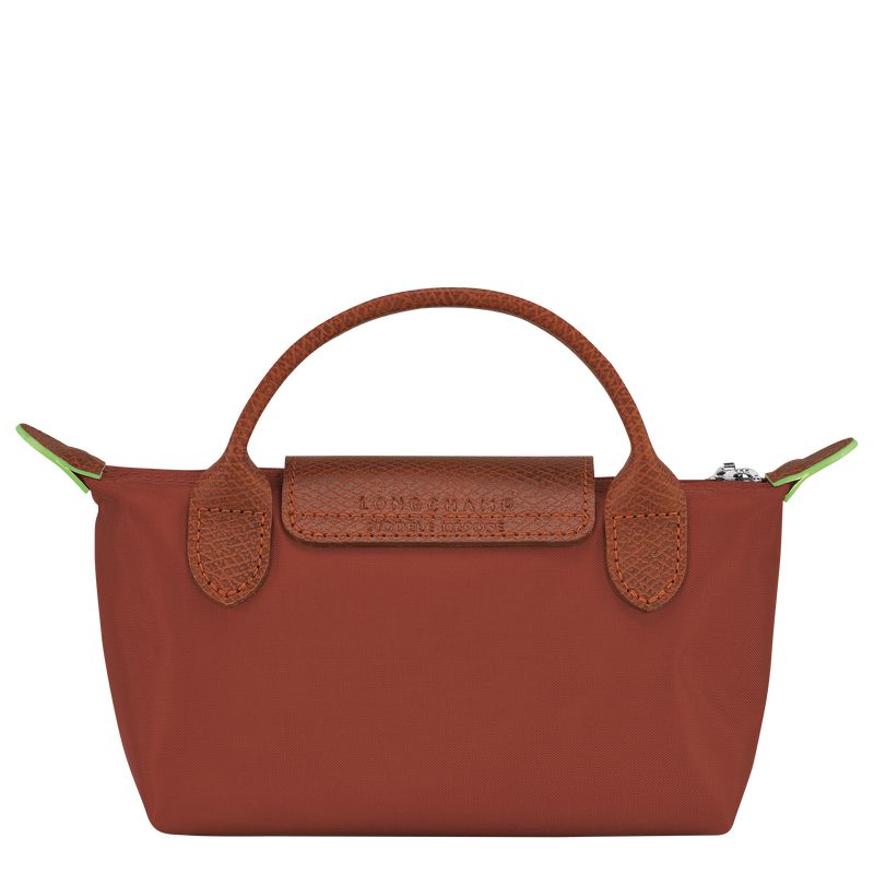 Brown Longchamp Le Pliage Green With Handle Men Pouch | US-583XKFEMC