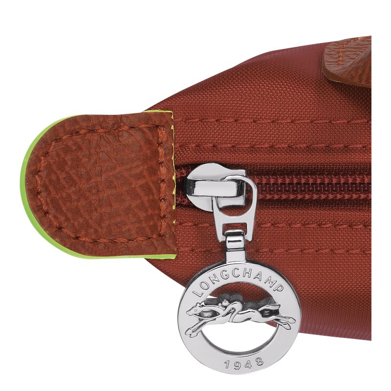Brown Longchamp Le Pliage Green With Handle Men Pouch | US-583XKFEMC