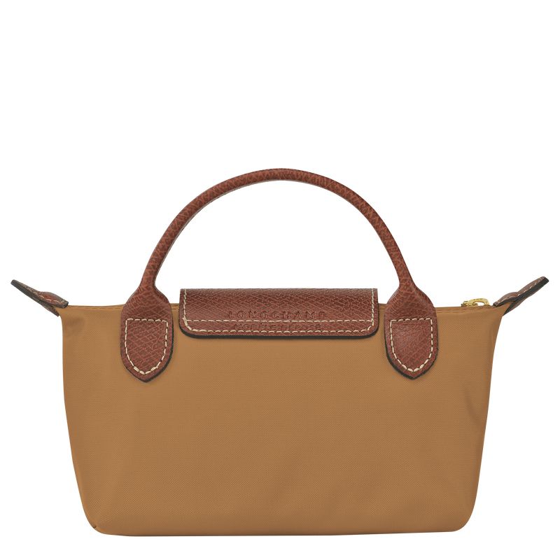Brown Longchamp Le Pliage Original With Handle Men Pouch | US-609STHJRU