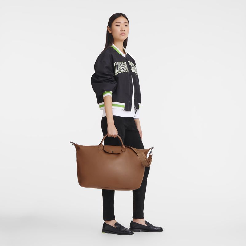 Brown Longchamp Le Pliage Xtra L Men Travel Bag | US-578UFEBLG