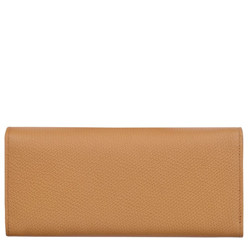 Brown Longchamp Le Roseau Flap Women Wallet | US-584FLBWHA