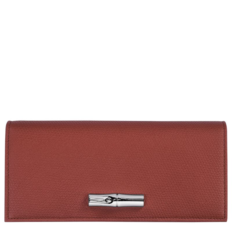 Brown Longchamp Le Roseau Flap Women Wallet | US-803ETMRYG
