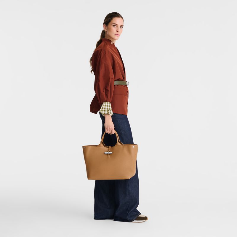 Brown Longchamp Le Roseau L Women Handbag | US-962UKPODM
