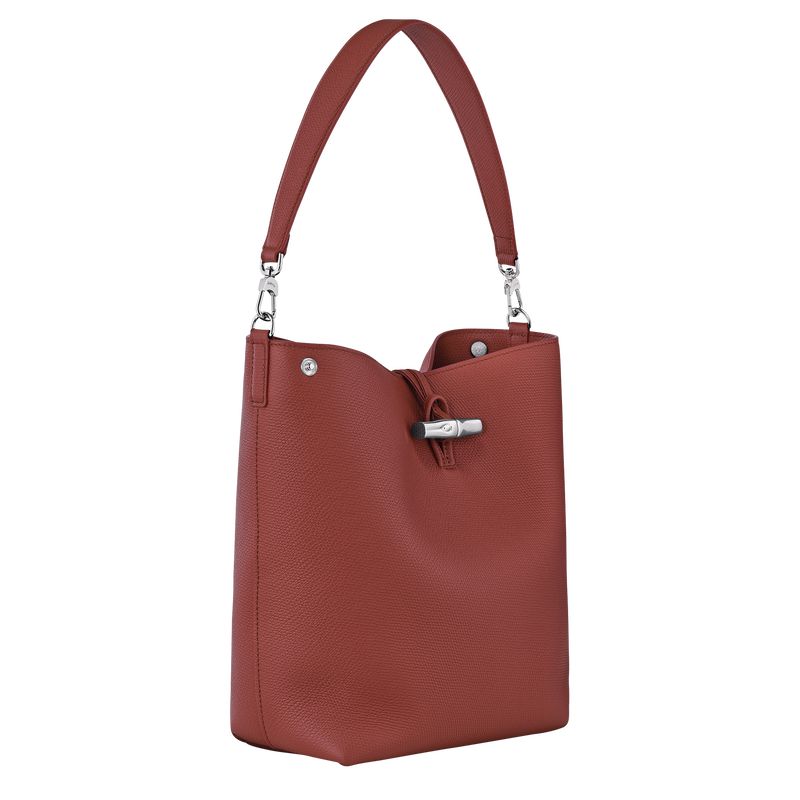 Brown Longchamp Le Roseau M Women Shoulder Bag | US-526UYHPKC