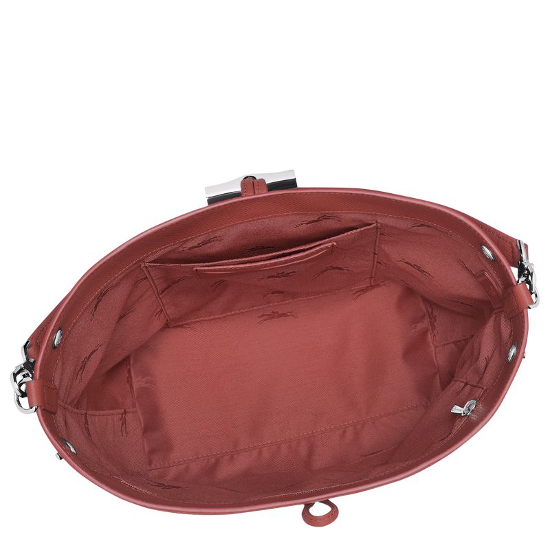 Brown Longchamp Le Roseau M Women Shoulder Bag | US-526UYHPKC