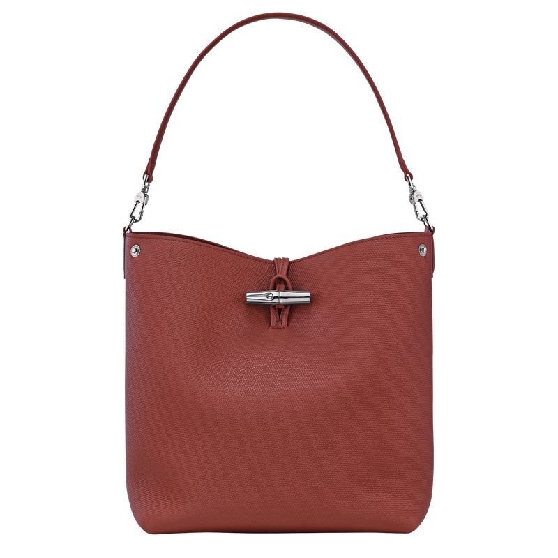 Brown Longchamp Le Roseau M Women Shoulder Bag | US-526UYHPKC