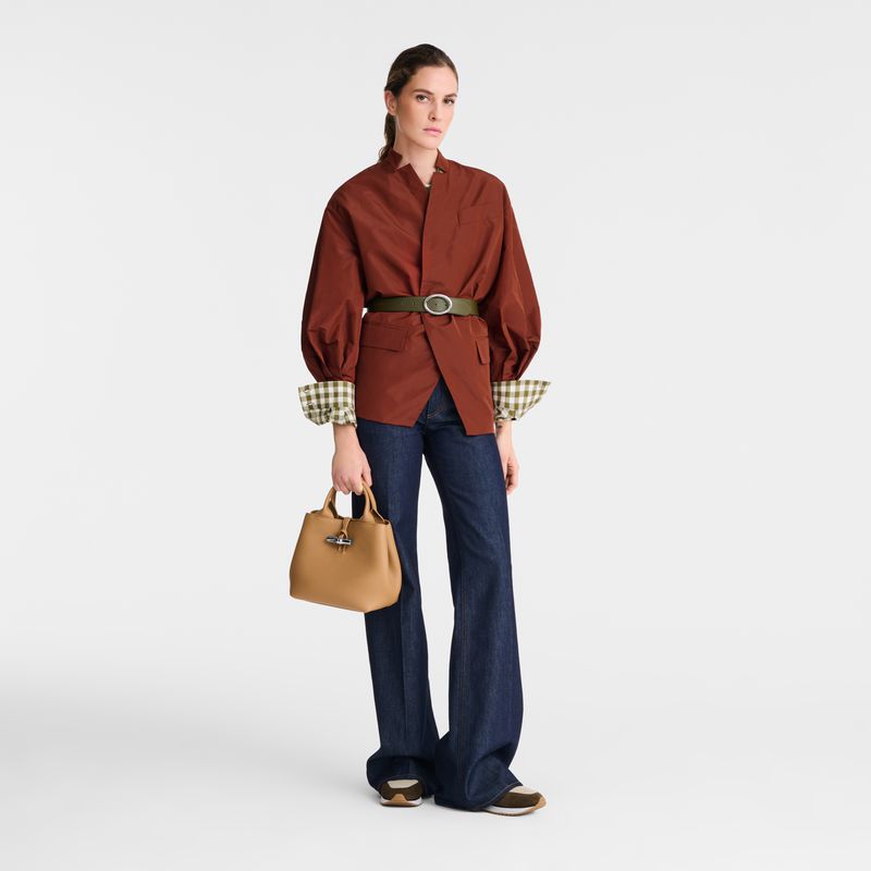 Brown Longchamp Le Roseau S Women Handbag | US-967WXVZEO