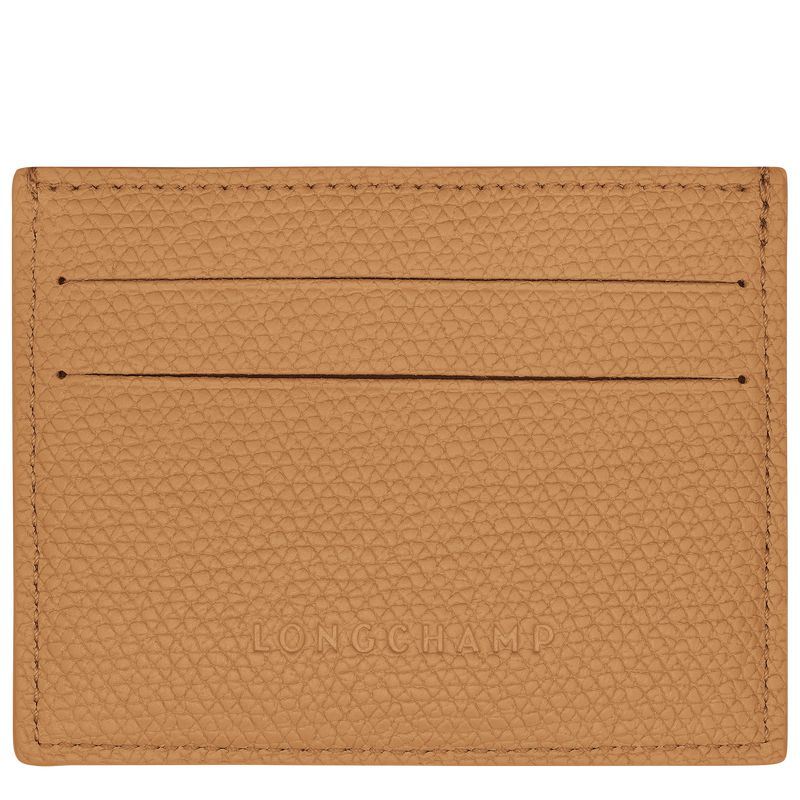 Brown Longchamp Le Roseau Women Card Holder | US-218FBOQYK