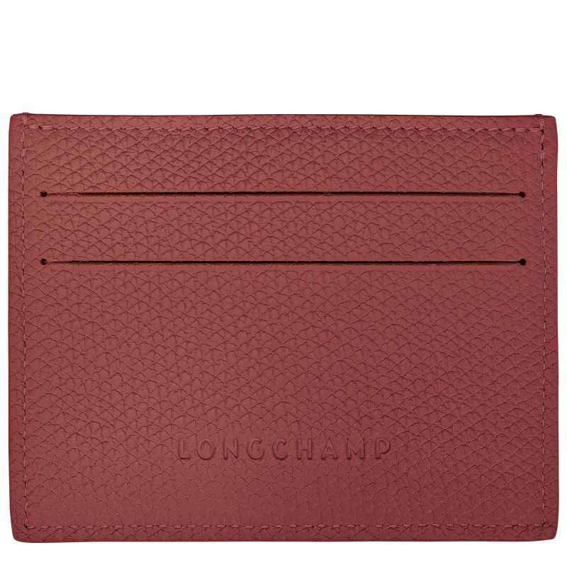 Brown Longchamp Le Roseau Women Card Holder | US-476NVYODF