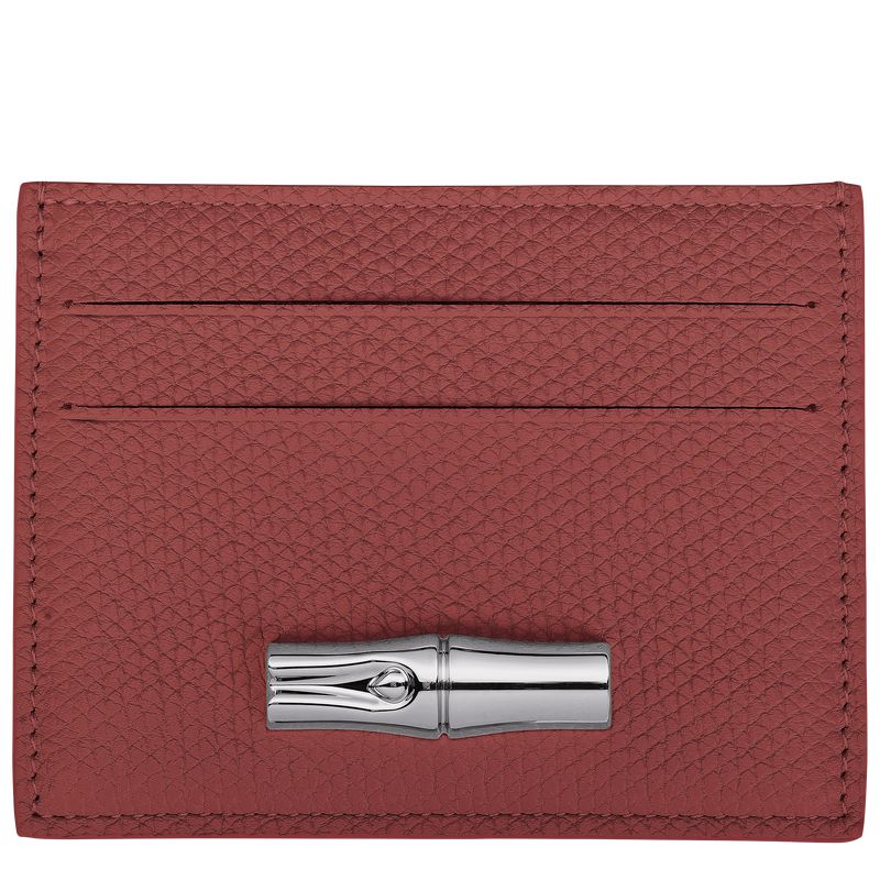 Brown Longchamp Le Roseau Women Card Holder | US-476NVYODF