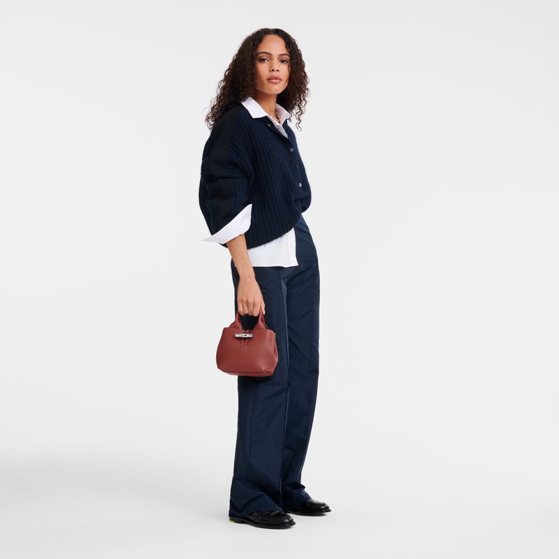 Brown Longchamp Le Roseau Xs Women Handbag | US-549PEUTNZ