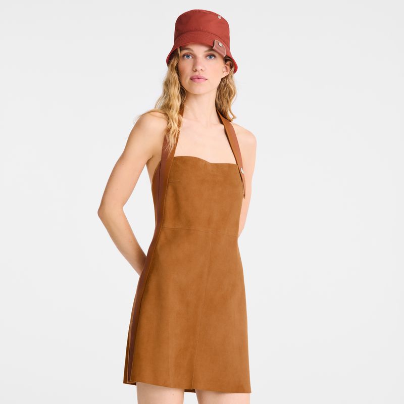 Brown Longchamp Leather Women Dress | US-794TOWHAG
