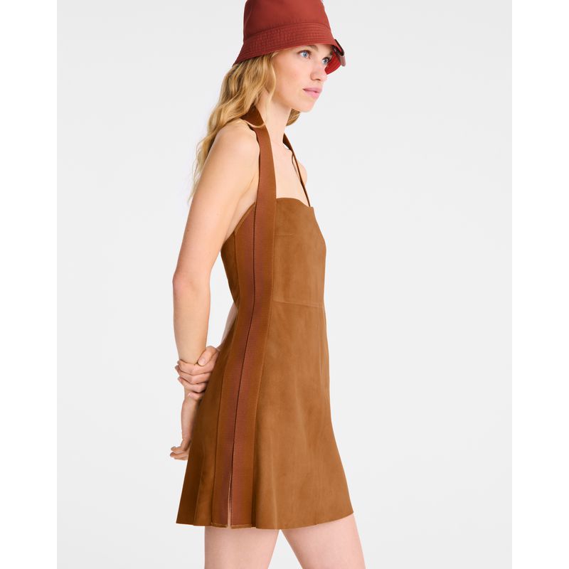 Brown Longchamp Leather Women Dress | US-794TOWHAG