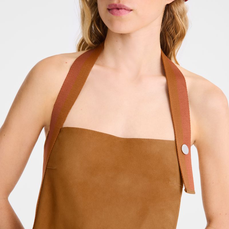 Brown Longchamp Leather Women Dress | US-794TOWHAG