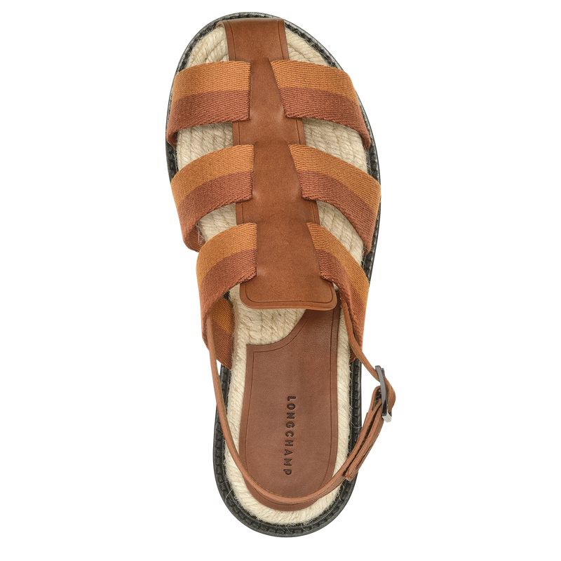 Brown Longchamp Shadow Women Sandals | US-168WCATYV