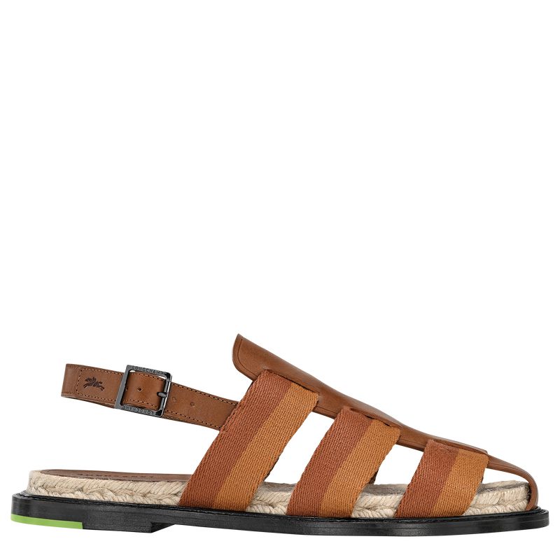 Brown Longchamp Shadow Women Sandals | US-168WCATYV