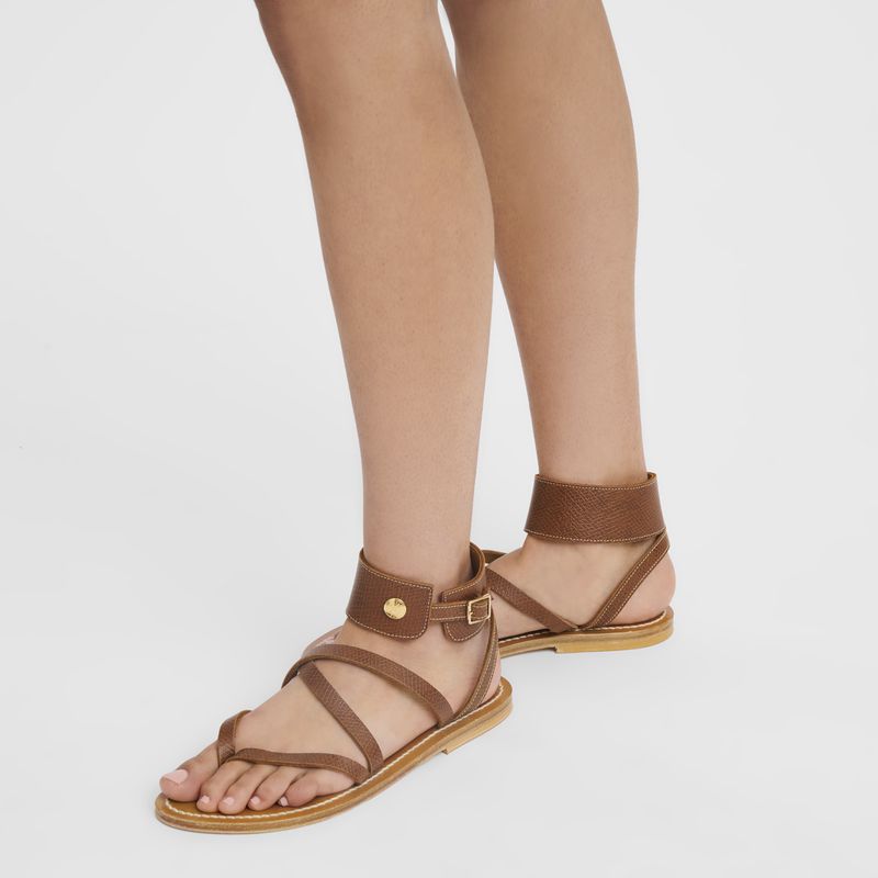 Brown Longchamp X K.Jacques Women Sandals | US-638OWMHGT