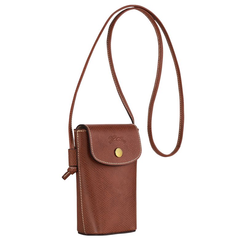 Brown Longchamp Épure With Leather Lace Men Phone Case | US-258MQGEZY