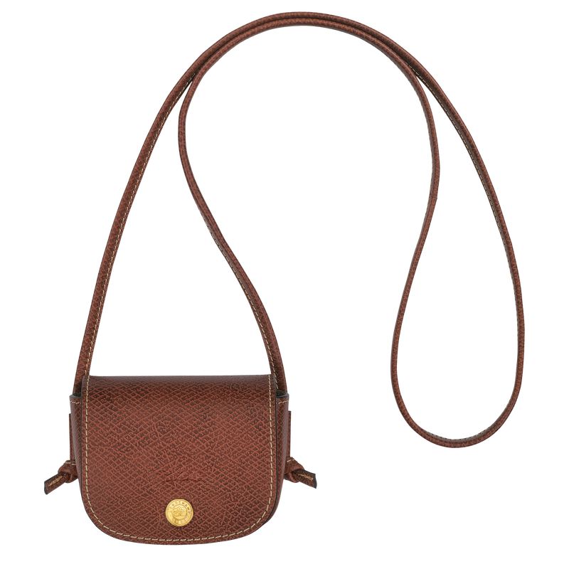 Brown Longchamp Épure With Leather Lace Women Coin Purse | US-750BZVJNE